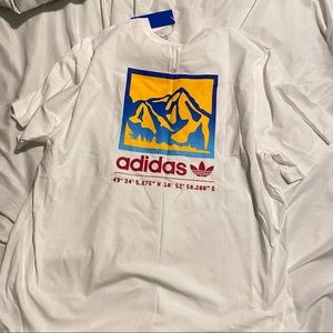 Adidas white mountains shirt